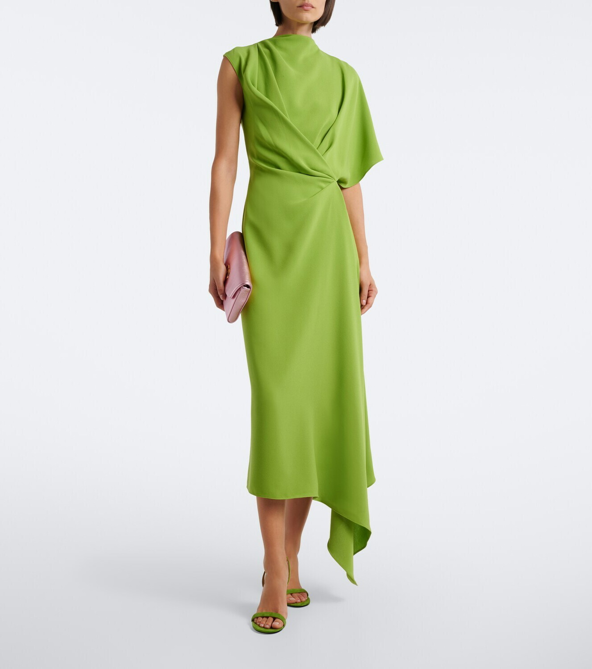 Roksanda Elva asymmetric crêpe midi dress