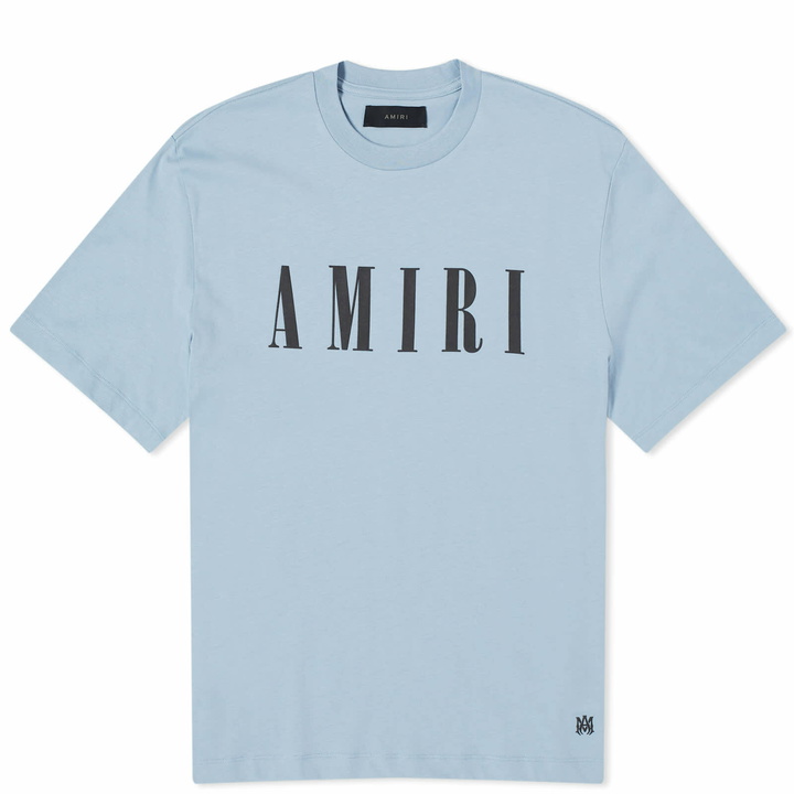 Photo: AMIRI Men's Core Logo T-Shirt in Ashley Blue