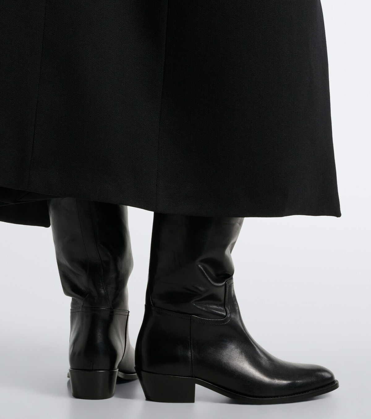 JUDE Den leather knee-high boots