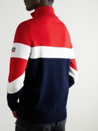 Fusalp - Donovan Striped Knitted Half-Zip Sweater - Blue