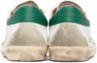 Golden Goose White & Green Suede Super-Star Sneakers