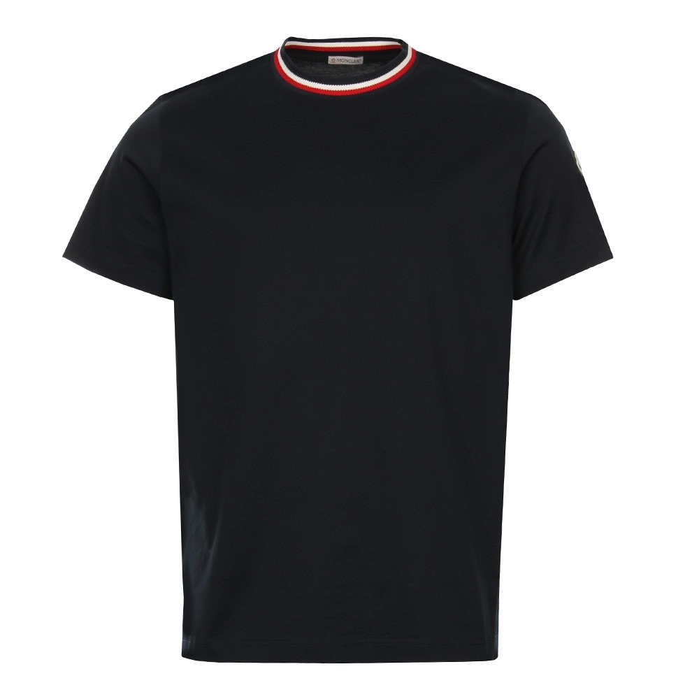 Knit Collar T-Shirt - Navy