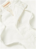 Cleverly Laundry - House Superfine Cotton Drawstring Pyjama Shorts - White