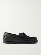 Saman Amel - City Moc Full-Grain Leather Boat Shoes - Black