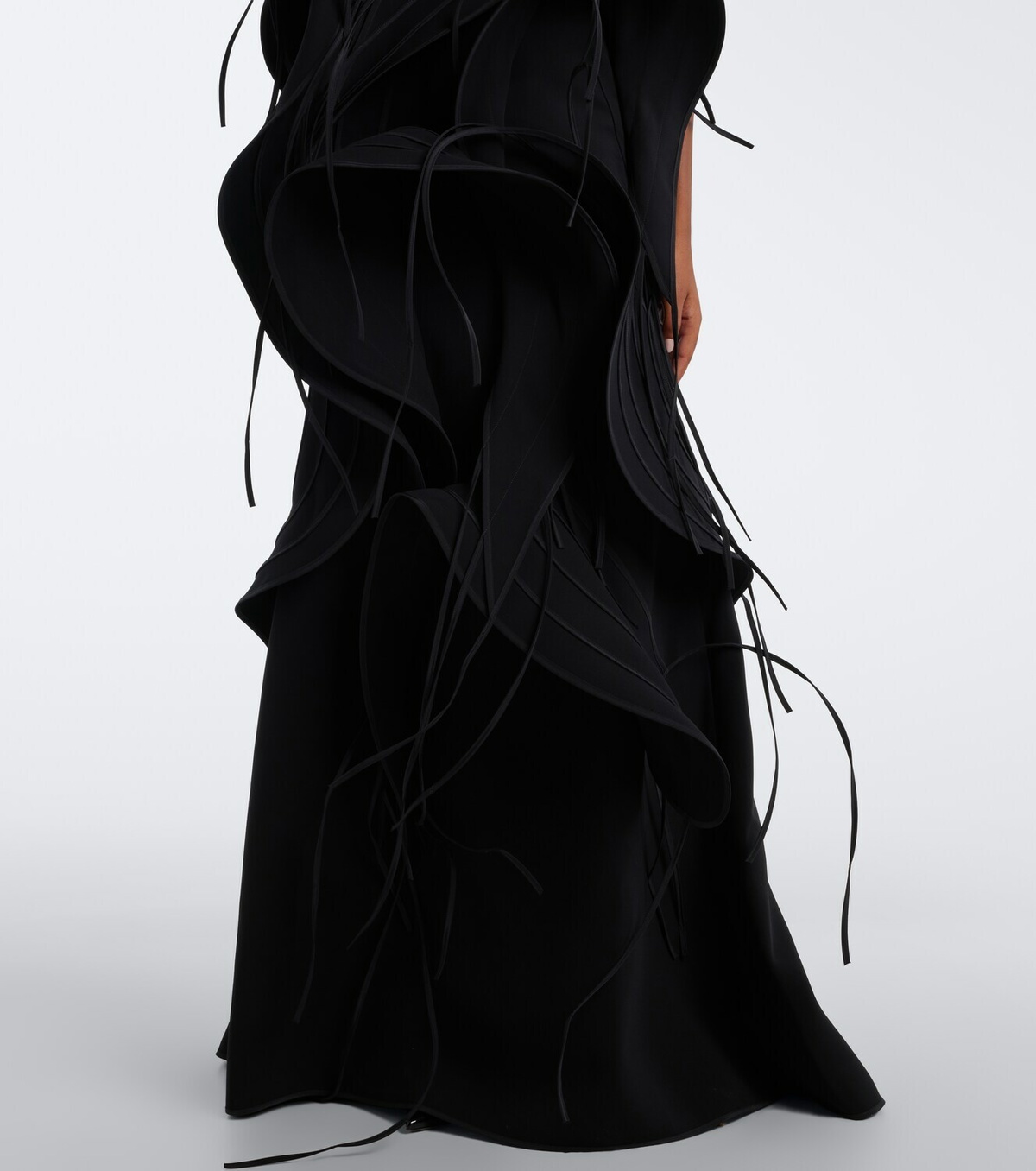 Maticevski Furiosa fringed appliqué gown