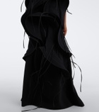 Maticevski Furiosa fringed appliqué gown