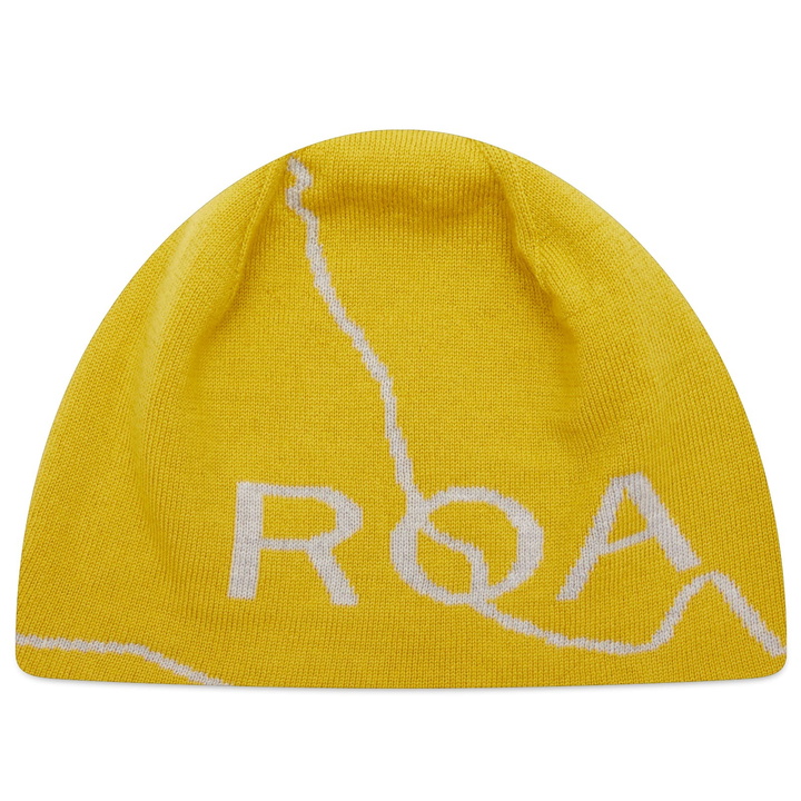 Photo: ROA Men's Logo Beanie in Yellow 