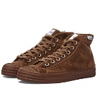Novesta Star Dribble Corduroy Sneakers in Dark Brown/Brown