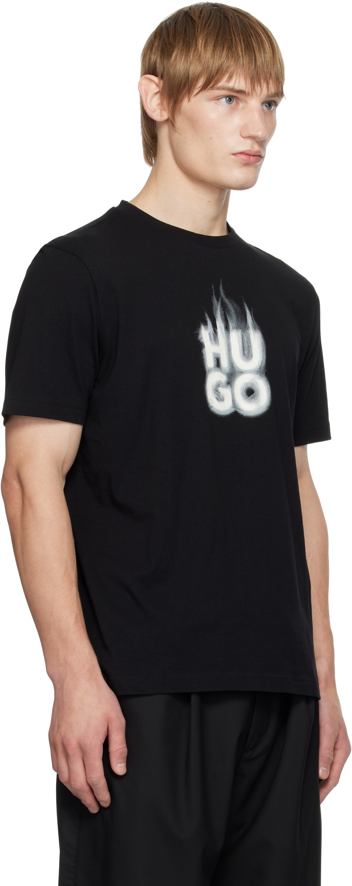 Hugo Black Flame Logo T-shirt Hugo Boss