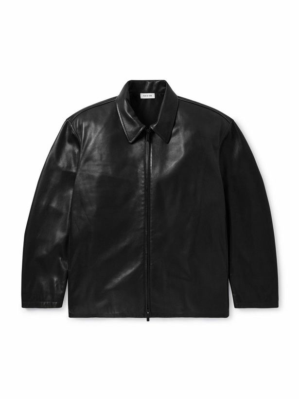 Photo: Fear of God - Rider Oversized Leather Jacket - Black