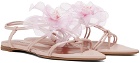 Nensi Dojaka Pink Floral Sandals