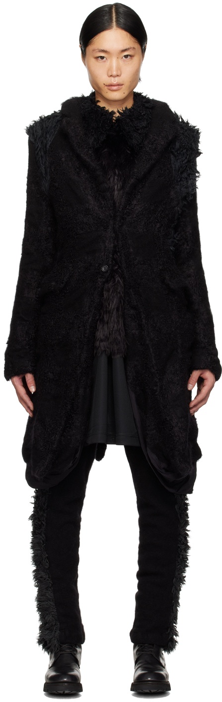Photo: Comme des Garçons Homme Plus Black Jacquard Coat