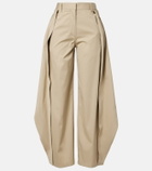 Loewe Cotton and silk gabardine wide-leg pants