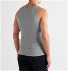 TOM FORD - Ribbed Mélange Cotton and Modal-Blend Tank Top - Gray