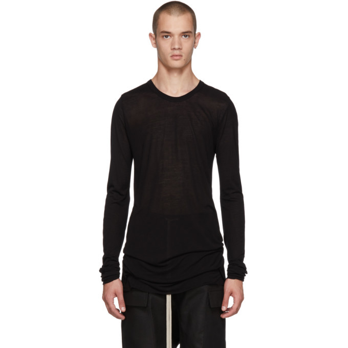 Photo: Rick Owens Black Long Sleeve Basic T-Shirt