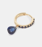 Persée 18kt gold single earring with sapphire and topaz