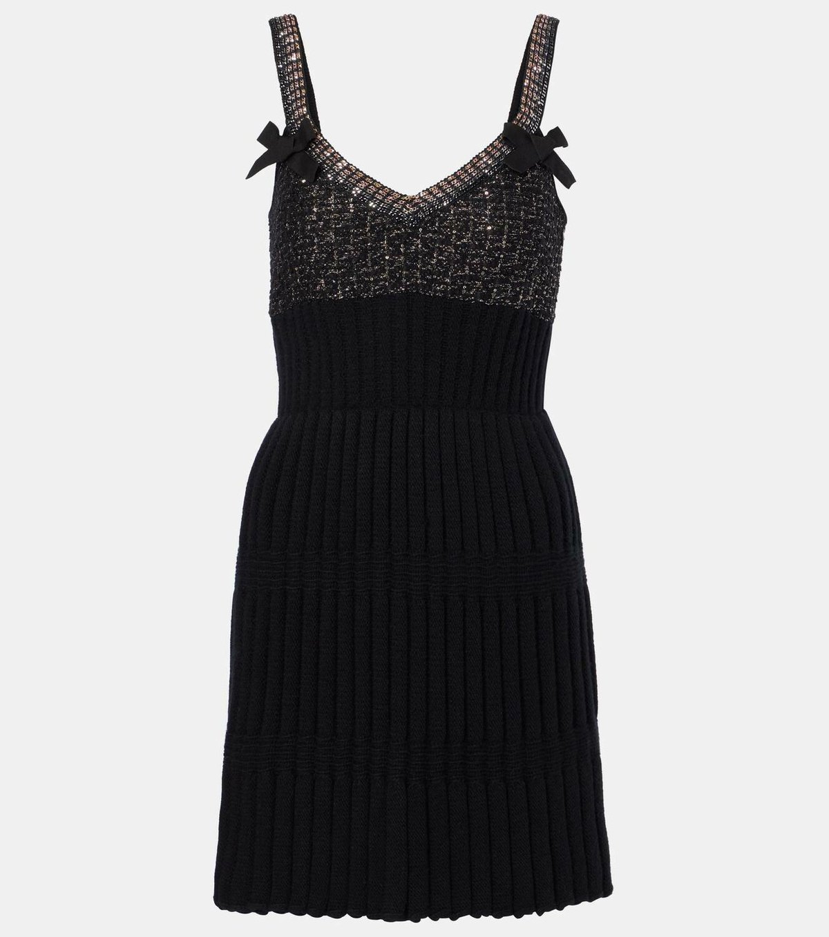 Giambattista Valli Sequined knitted wool minidress