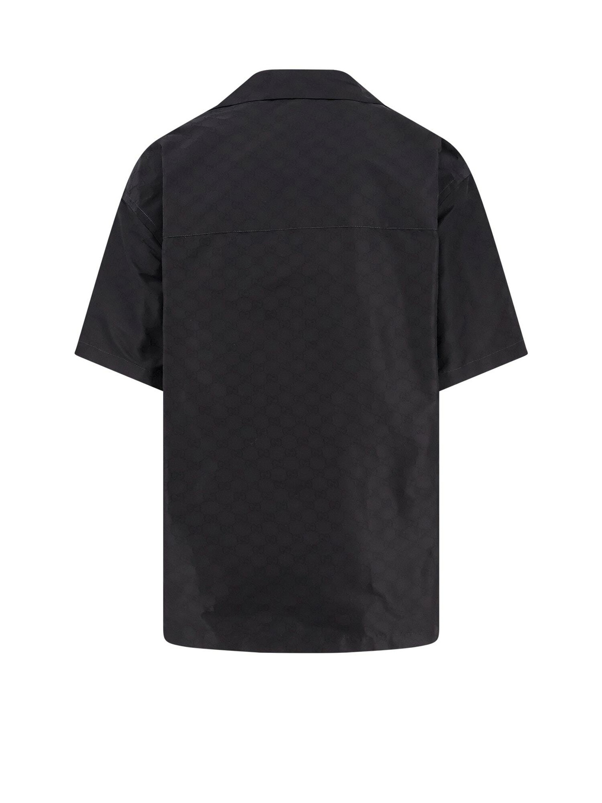 Gucci Cotton And Silk Shirt With Allover Gg Logo