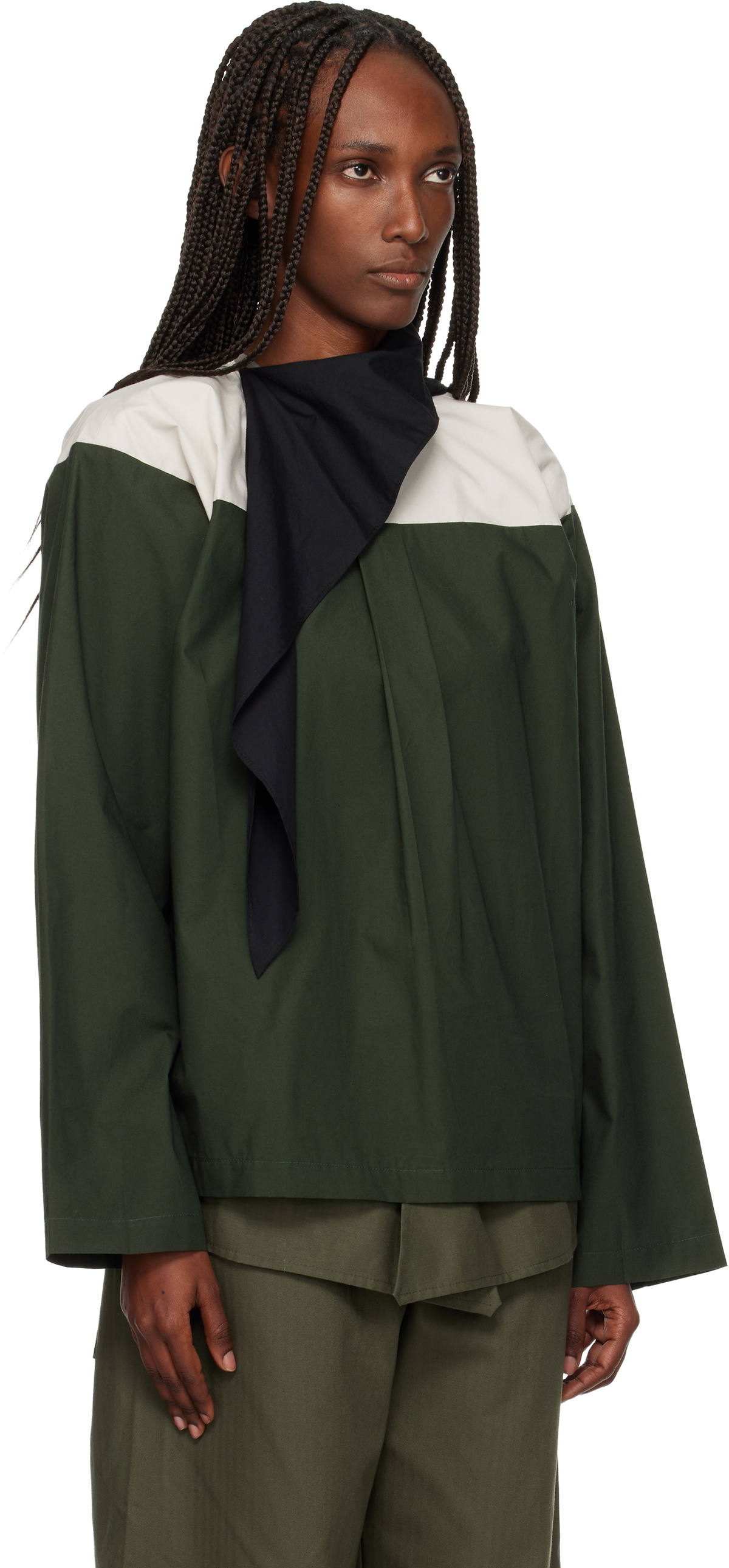 SC103 Green Compass Blouse