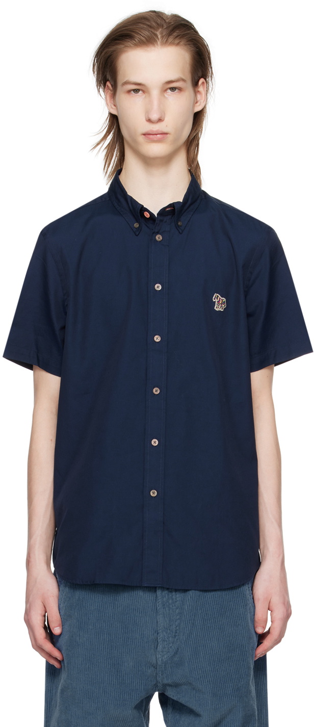 PS by Paul Smith Navy Zebra Shirt