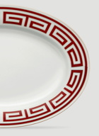 Labirinto Oval Platter in Red