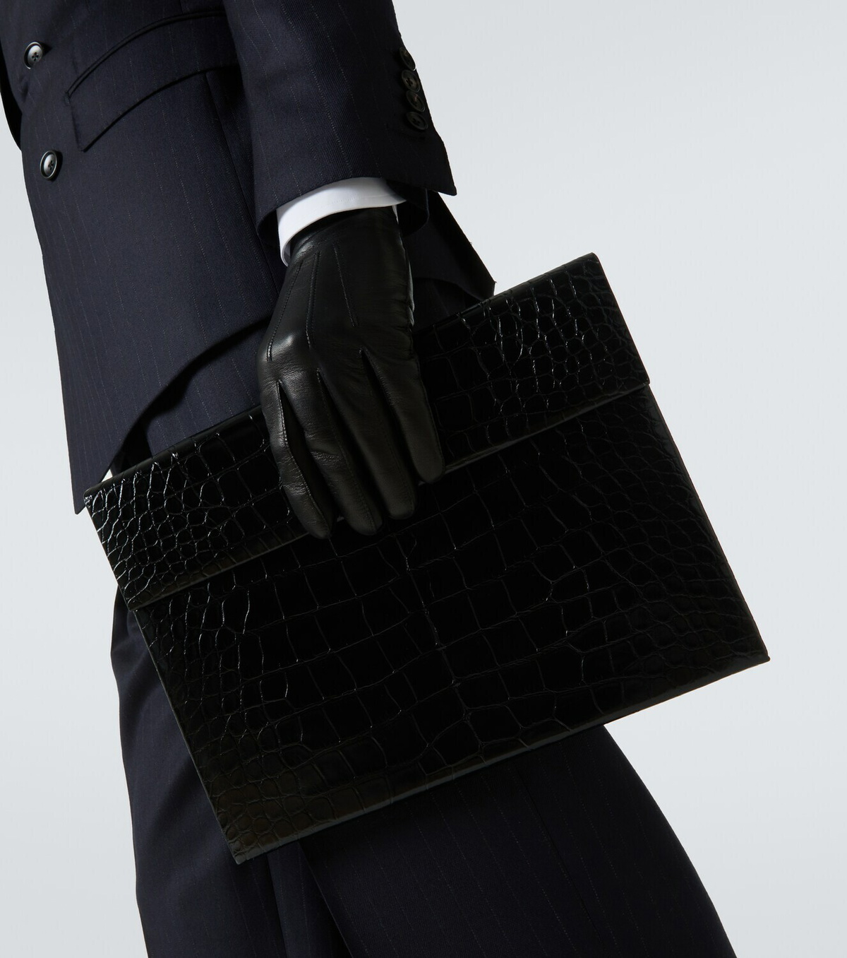 Tom Ford Croc-effect leather briefcase