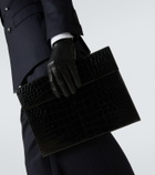 Tom Ford Croc-effect leather briefcase