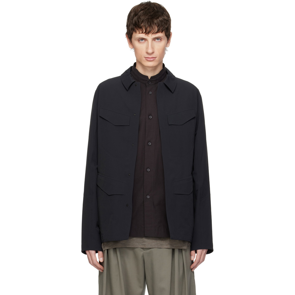 Veilance Black Field Softshell Jacket