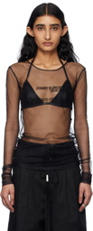 Ann Demeulemeester Black Fiene 'Sunset Bleeding' Long Sleeve T-shirt