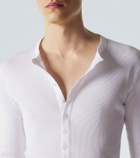 Dolce&Gabbana Ribbed-knit cotton Henley shirt