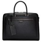 Prada Black Saffiano Travel Briefcase
