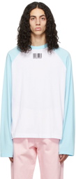 VTMNTS Blue & White Barcode T-Shirt