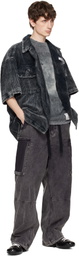 Maison MIHARA YASUHIRO Black Cotton Satin Cargo Pants