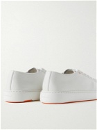 Santoni - Full-Grain Leather Sneakers - White