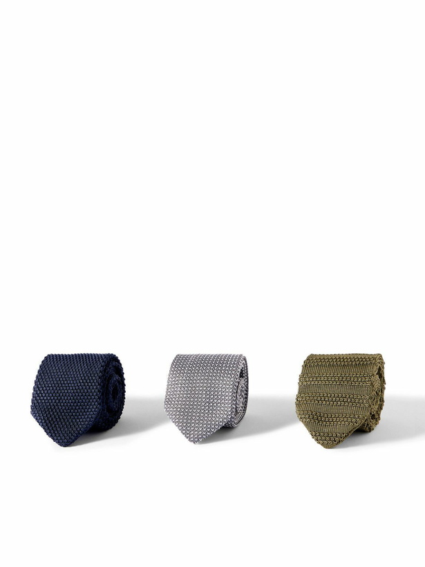 Photo: Mr P. - Set of Three 7cm Knitted Silk Ties
