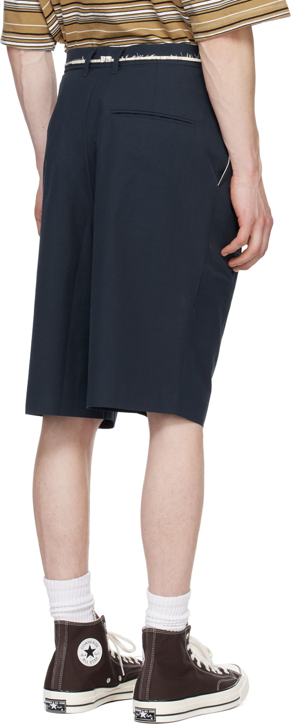 Camiel Fortgens Navy Raw Edge Shorts