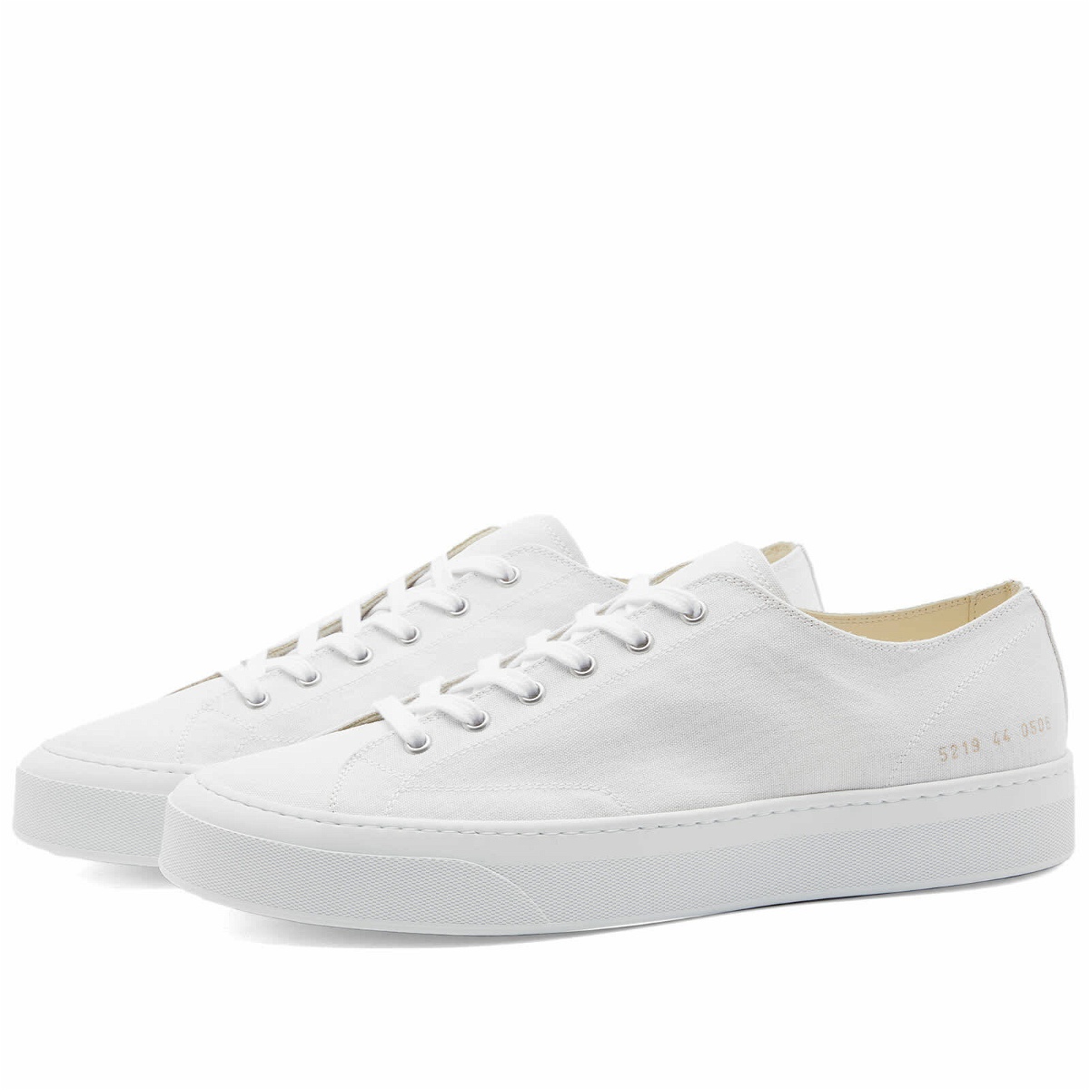 Common Projects Men's Tournament Low Classic Canvas Sneakers in White ...