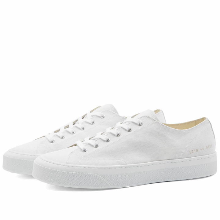 Photo: Common Projects Men's Tournament Low Classic Canvas Sneakers in White