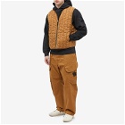 Stone Island Shadow Project Men's Quilted Nylon Vest in Tabacco