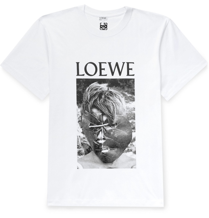 Photo: Loewe - Lord of the Flies Printed Cotton-Jersey T-Shirt - White