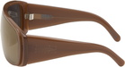 MM6 Maison Margiela Brown Mask Sunglasses