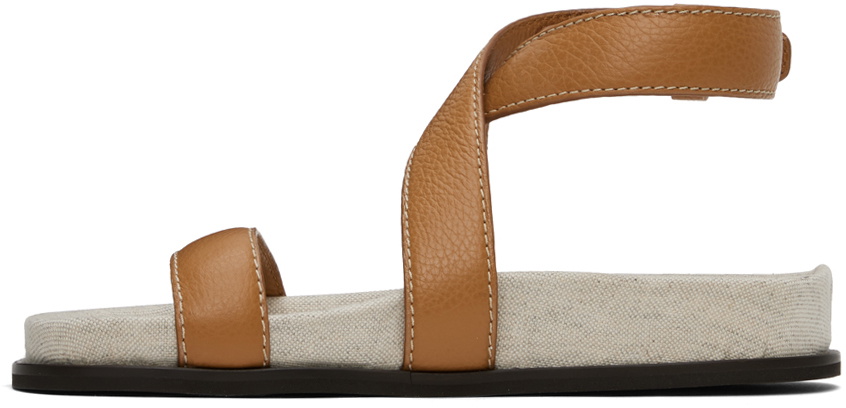 サンダル・ミュール toteme Toteme Leather Chunky Sandal The Chunky leather sandals in black - Toteme | Mytheresa