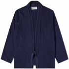 Universal Works Men's Herringbone Denim Kyoto Work Jacket in Indigo