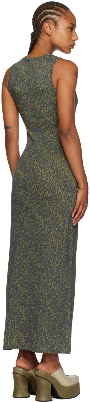 Eckhaus Latta Green Shrunk Midi Dress