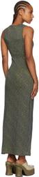 Eckhaus Latta Green Shrunk Midi Dress