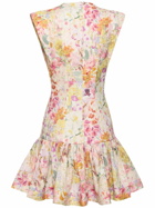 ZIMMERMANN Harmony Ruffled Linen Mini Dress