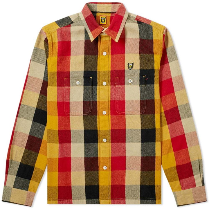 Photo: Human Made Check Shirt Yellow, Red & Black