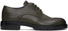 Burberry Green Perforated Brogue Derbys
