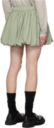 AARON ESH Green Puff Miniskirt