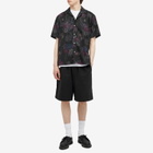 Gitman Vintage Men's Floral Waffle Camp Shirt in Black